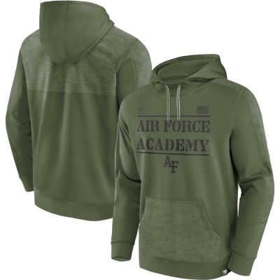 Air Force Falcons OHT Military Appreciation Stencil Pullover Hoodie - Olive