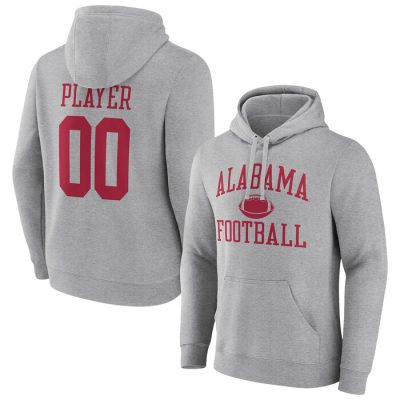 Alabama Crimson Tide Football Pick-A-Player NIL Gameday Tradition Pullover Hoodie - Gray