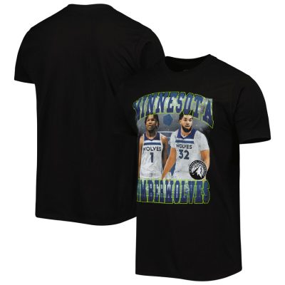 Anthony Edwards & Karl-Anthony Towns Minnesota Timberwolves Stadium Essentials Unisex Player Duo T-Shirt - Black