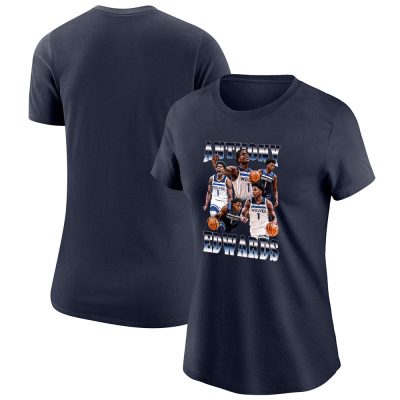 Anthony Edwards X Minnesota Timberwolves X NBA Playoffs 2024 X Western Conference Lady T-Shirt Women Tee TLT5254