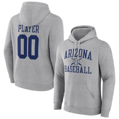 Arizona Wildcats Baseball Pick-A-Player NIL Gameday Tradition Pullover Hoodie- Gray