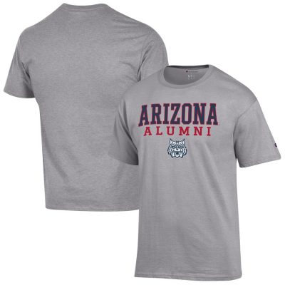 Arizona Wildcats Champion Alumni Logo Stack T-Shirt - Gray