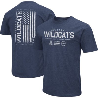 Arizona Wildcats Colosseum OHT Military Appreciation Flag 2.0 T-Shirt - Navy