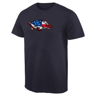 Arkansas Razorbacks Banner Wave T-Shirt - Navy