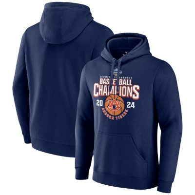 Auburn Tigers 2024 SEC Basketball Conference Tournament Champions Pullover Hoodie- Navy