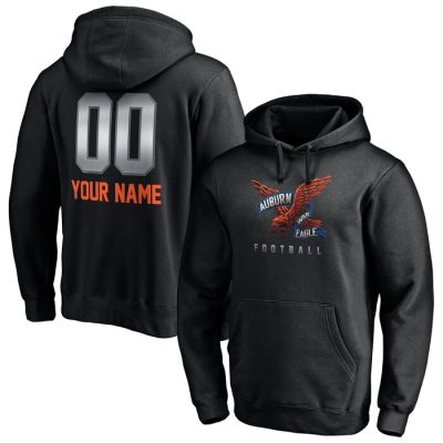 Auburn Tigers Personalized Any Name & Number Midnight Mascot Pullover Hoodie - Black