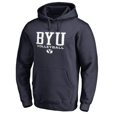 BYU Cougars True Sport Volleyball Pullover Hoodie - Navy