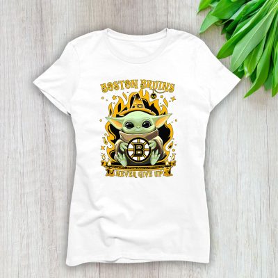 Baby Yoda X Boston Bruins Team X NHL X Hockey Fan Lady T-Shirt Women Tee For Fans TLT3732