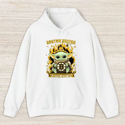 Baby Yoda X Boston Bruins Team X NHL X Hockey Fan Unisex Pullover Hoodie TAH4526