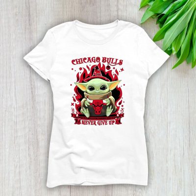 Baby Yoda X Chicago Bulls Team X NBA X Basketball Lady T-Shirt Women Tee For Fans TLT3714