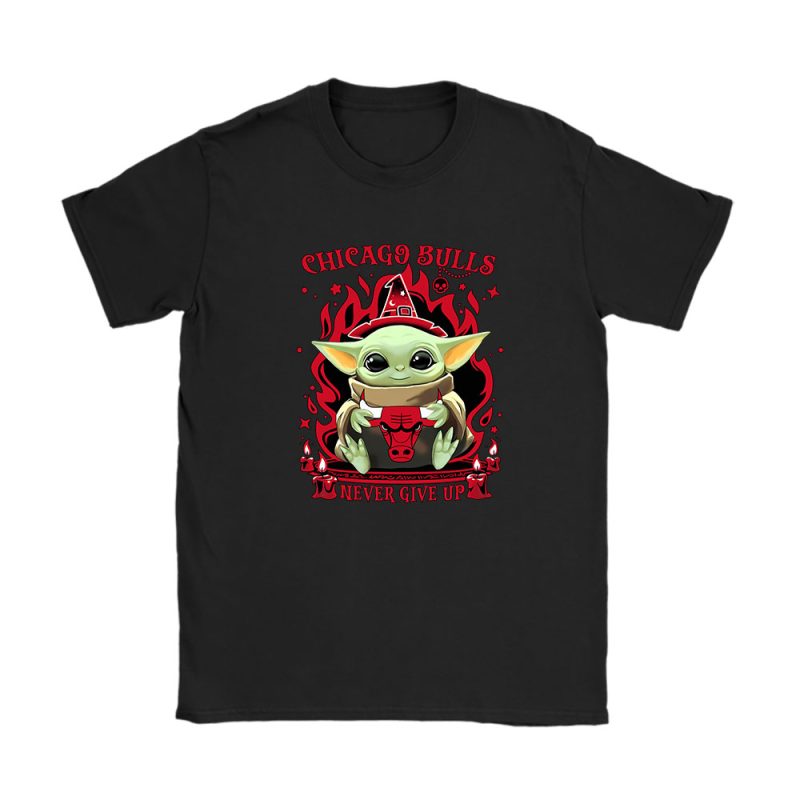 Baby Yoda X Chicago Bulls Team X NBA X Basketball Unisex T-Shirt Cotton Tee TAT4508