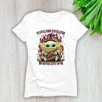 Baby Yoda X Cleveland Cavaliers Team X NBA X Basketball Lady T-Shirt Women Tee For Fans TLT3715