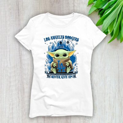 Baby Yoda X Los Angeles Dodgers Team X MLB X Baseball Fans Lady T-Shirt Women Tee For Fans TLT3705