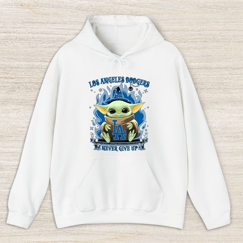 Baby Yoda X Los Angeles Dodgers Team X MLB X Baseball Fans Unisex Pullover Hoodie TAH4499