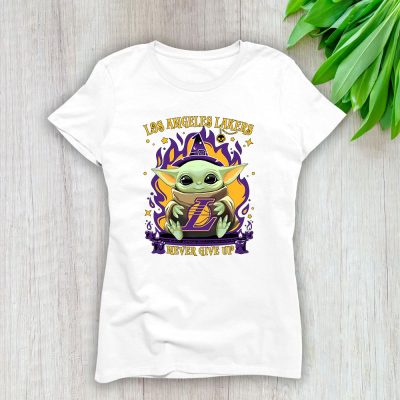 Baby Yoda X Los Angeles Lakers Team X NBA X Basketball Lady T-Shirt Women Tee For Fans TLT3718