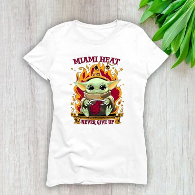 Baby Yoda X Miami Heat Team X NBA X Basketball Lady T-Shirt Women Tee For Fans TLT3720