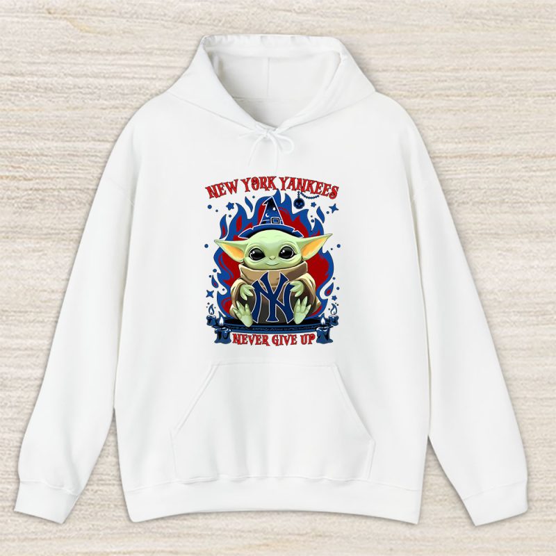 Baby Yoda X New York Yankees Team X MLB X Baseball Fans Unisex Pullover Hoodie TAH4501