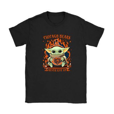 Baby Yoda X The Mandalorian X Chicago Bears Team X NFL X American Football Unisex T-Shirt Cotton Tee TAT4516