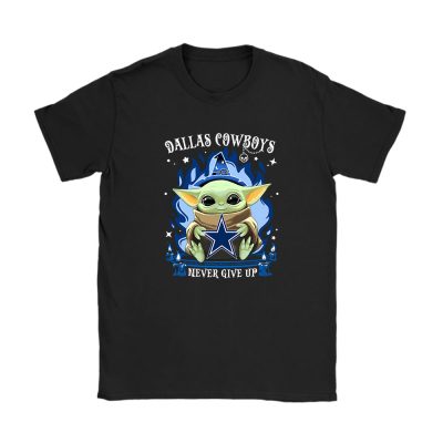 Baby Yoda X The Mandalorian X Dallas Cowboys Team X NFL X American Football Unisex T-Shirt Cotton Tee TAT4517