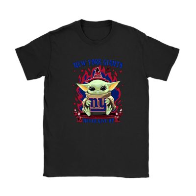 Baby Yoda X The Mandalorian X New York Giants Team X NFL X American Football Unisex T-Shirt Cotton Tee TAT4521