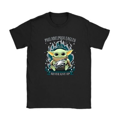 Baby Yoda X The Mandalorian X Philadelphia Eagles Team X NFL X American Football Unisex T-Shirt Cotton Tee TAT4522