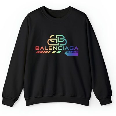 Balenciaga BB Paris Rainbow Logo Luxury Crewneck Sweatshirt CSTB0577