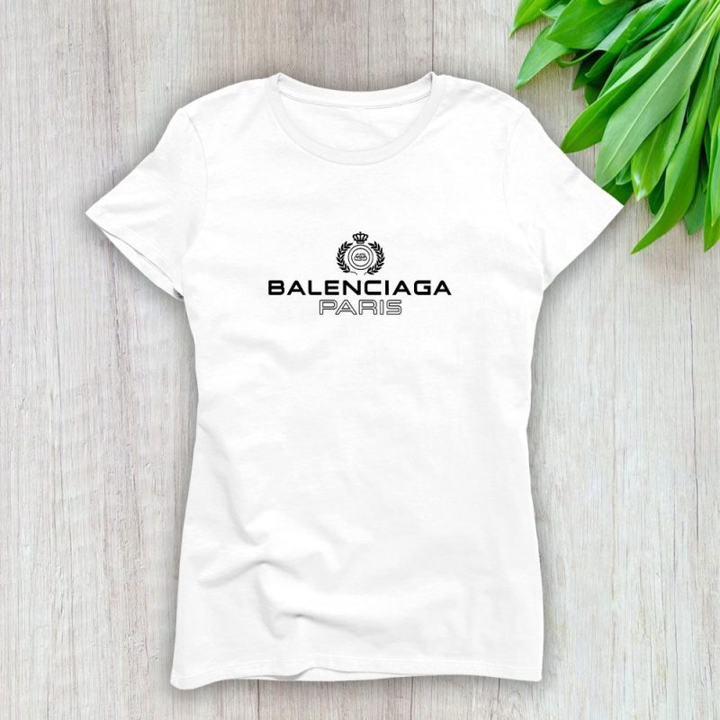 Balenciaga Laurel Paris Logo Luxury Lady T-Shirt Luxury Tee For Women LDS1002