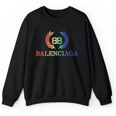 Balenciaga Laurel Rainbow Logo Luxury Crewneck Sweatshirt CSTB0572