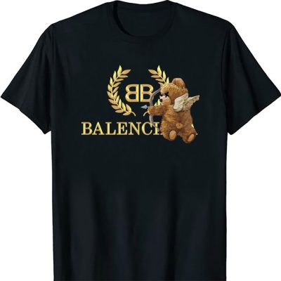 Balenciaga Teddy Bear Gold Luxury Kid Tee Unisex T-Shirt TTB1730