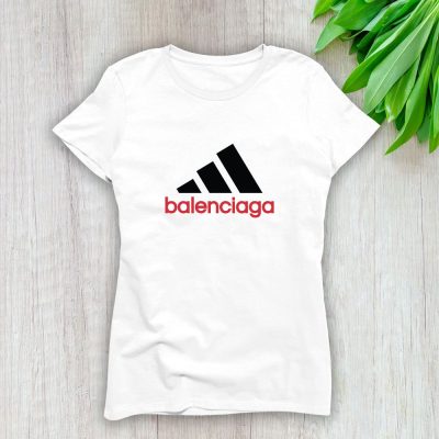 Balenciaga X Adidas Logo Lady T-Shirt Luxury Tee For Women LDS1018