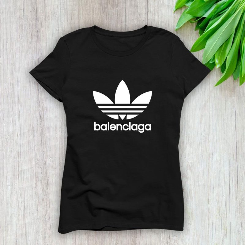 Balenciaga X Adidas Logo Lady T-Shirt Luxury Tee For Women LDS1019