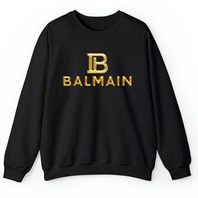 Balmain Gold Logo Luxury Crewneck Sweatshirt CSTB0896