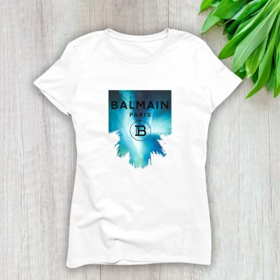 Balmain Moon Print Lady T-Shirt Luxury Tee For Women LDS1064