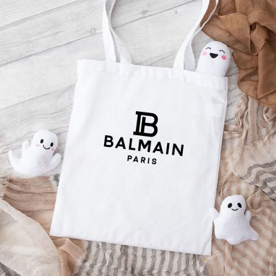 Balmain Paris Logo Cotton Canvas Tote Bag TTB1036