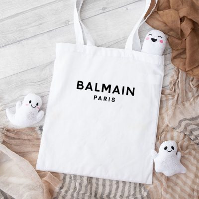 Balmain Paris Logo Cotton Canvas Tote Bag TTB1038