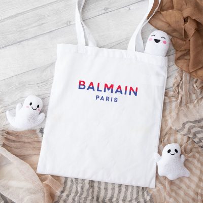 Balmain Paris Logo Cotton Canvas Tote Bag TTB1041