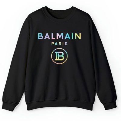 Balmain Paris Tie Dye Logo Crewneck Sweatshirt CSTB0888