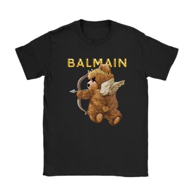 Balmain Teddy Bear Gold Luxury Kid Tee Unisex T-Shirt TTB1913