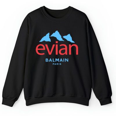 Balmain X Evian Paris Logo Crewneck Sweatshirt CSTB0890