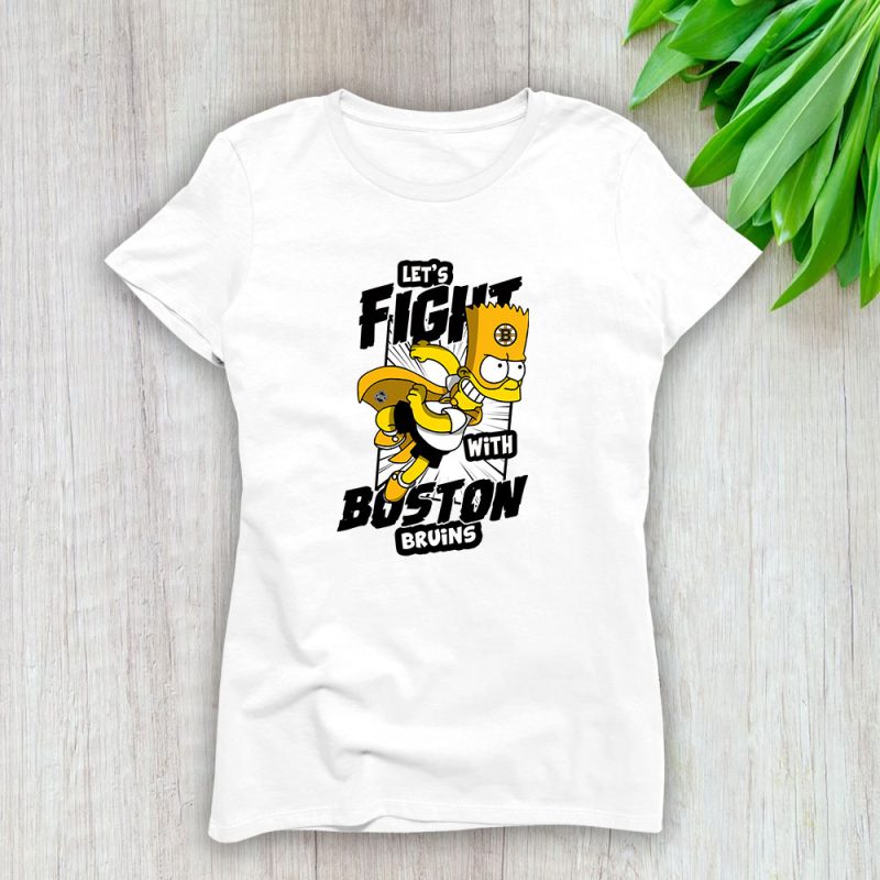Bart Simpson X Boston Bruins Team X NHL X Hockey Fan Lady T-Shirt Women Tee For Fans TLT2671