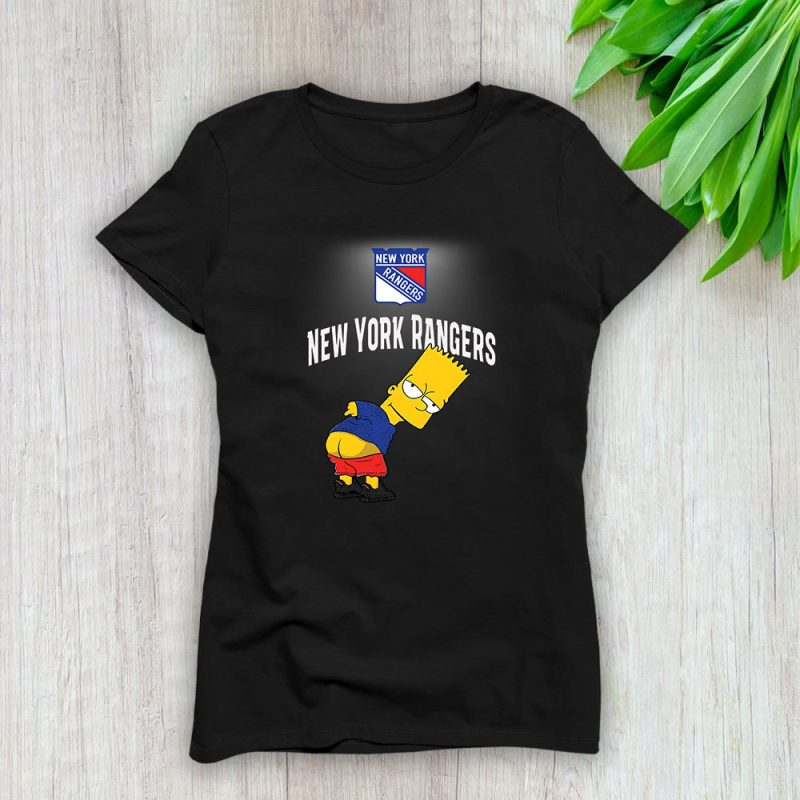 Bart Simpson X New York Rangers Team X NHL X Hockey Fan Lady T-Shirt Women Tee For Fans TLT2682