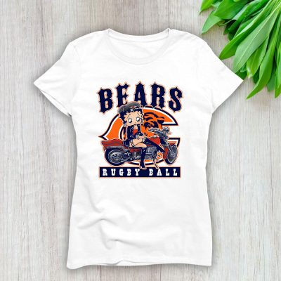 Betty Boop X Chicago Bears Team American Football Lady T-Shirt Women Tee TLT4296