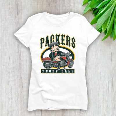 Betty Boop X Green Bay Packers Team American Football Lady T-Shirt Women Tee TLT4299