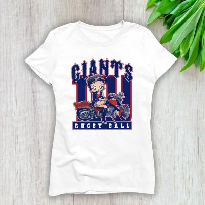 Betty Boop X New York Giants Team American Football Lady T-Shirt Women Tee TLT4301