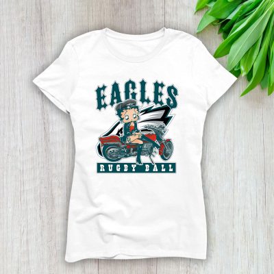 Betty Boop X Philadelphia Eagles Team American Football Lady T-Shirt Women Tee TLT4302