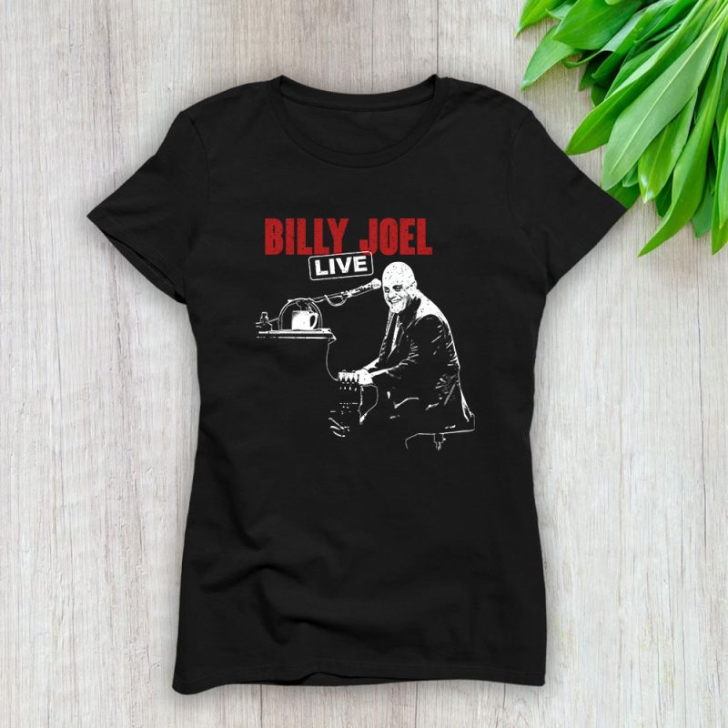 Billy Joel The Piano Man Retro Music Lady T-Shirt Women Tee For Fans TLT2249