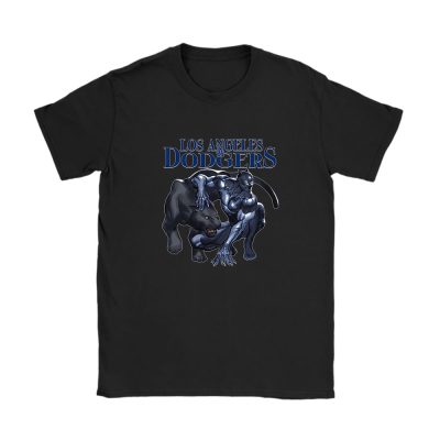 Black Panther MLB Los Angeles Dodgers Unisex T-Shirt Cotton Tee TAT4019