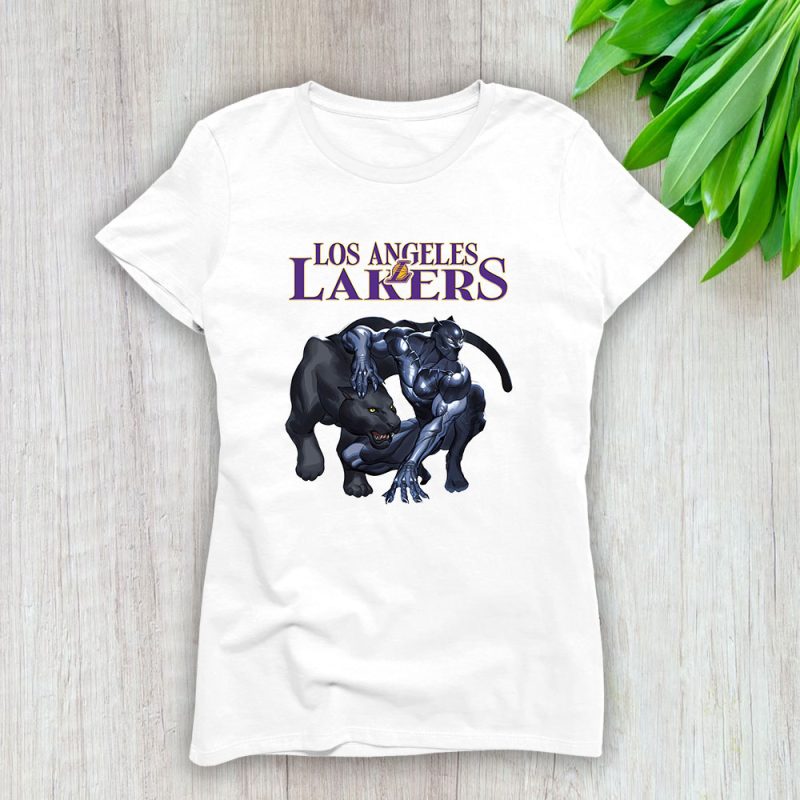 Black Panther NBA Los Angeles Lakers Lady T-Shirt Women Tee For Fans TLT1057