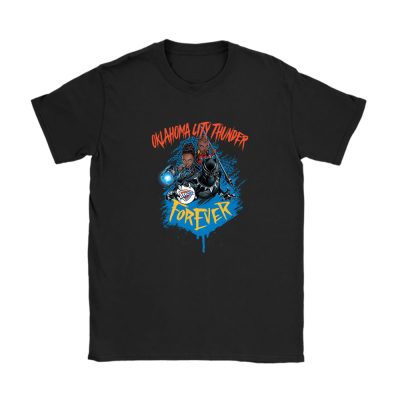 Black Panther NBA Oklahoma City Thunder Unisex T-Shirt Cotton Tee TAT3412