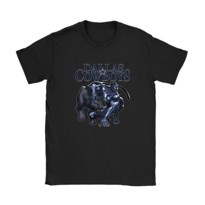 Black Panther NFL Dallas Cowboys Unisex T-Shirt Cotton Tee TAT4015